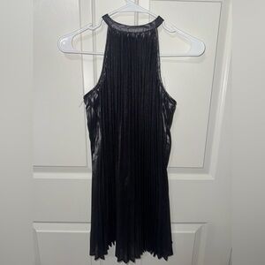 Girls Calvin Klein Metallic Pleated Halter Dress – Size 10